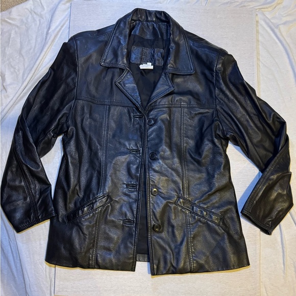 Leather ranch Black Leather Jacket for Women - Picture 1 of 7